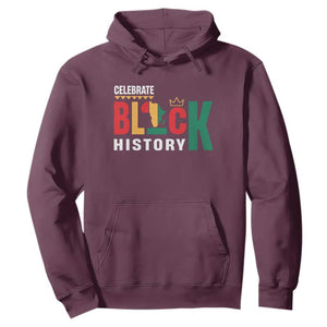 Celebrate Black History Hoodie African American History Africa Map TS11 Maroon Print Your Wear