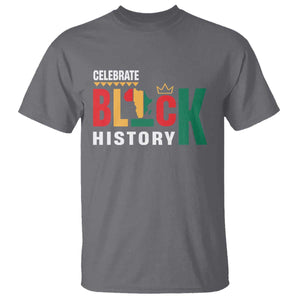 Celebrate Black History T Shirt African American History Africa Map TS11 Charcoal Print Your Wear