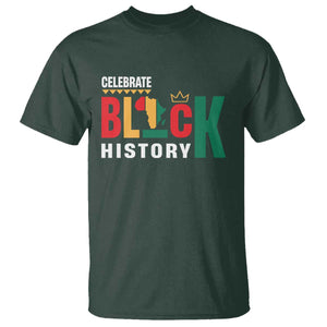 Celebrate Black History T Shirt African American History Africa Map TS11 Dark Forest Green Print Your Wear
