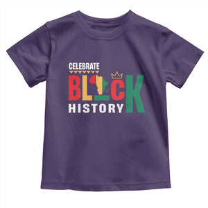 Celebrate Black History Toddler T Shirt African American History Africa Map TS11 Purple Print Your Wear