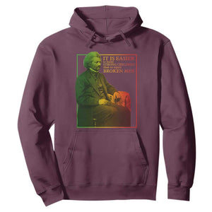 Frederick Douglass Hoodie It Is Easier To Build Strong Children Than To Repair Broken Men TS11 Maroon Print Your Wear