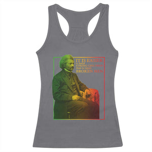 Frederick Douglass Racerback Tank Top It Is Easier To Build Strong Children Than To Repair Broken Men TS11 Charcoal Print Your Wear