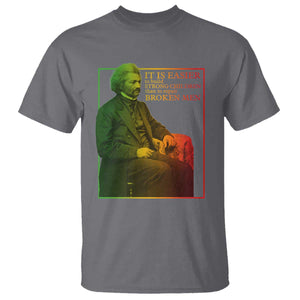 Frederick Douglass T Shirt It Is Easier To Build Strong Children Than To Repair Broken Men TS11 Charcoal Print Your Wear