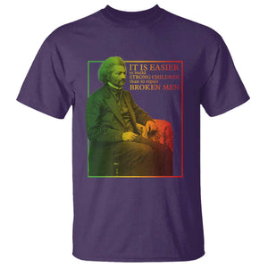 Frederick Douglass T Shirt It Is Easier To Build Strong Children Than To Repair Broken Men TS11 Purple Print Your Wear