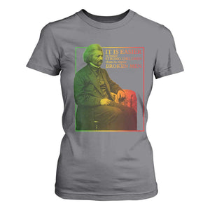 Frederick Douglass T Shirt For Women It Is Easier To Build Strong Children Than To Repair Broken Men TS11 Charcoal Print Your Wear