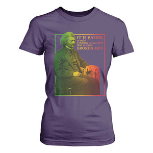 Frederick Douglass T Shirt For Women It Is Easier To Build Strong Children Than To Repair Broken Men TS11 Purple Print Your Wear