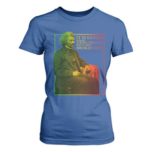 Frederick Douglass T Shirt For Women It Is Easier To Build Strong Children Than To Repair Broken Men TS11 Royal Blue Print Your Wear