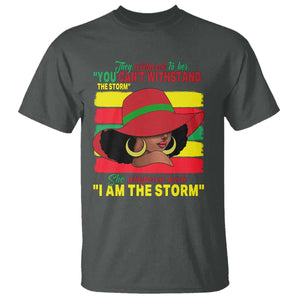 Proud Black African American T Shirt They Whispered To Her You Can't Withstand The Storm Black History Month TS11 Dark Heather Print Your Wear