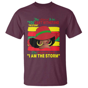 Proud Black African American T Shirt They Whispered To Her You Can't Withstand The Storm Black History Month TS11 Maroon Print Your Wear