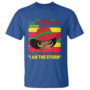 Proud Black African American T Shirt They Whispered To Her You Can't Withstand The Storm Black History Month TS11 Royal Blue Print Your Wear