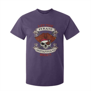Let The Pirate Shenanigans Begin T Shirt For Kid Funny Crossbones Freebooter TS11 Purple Print Your Wear
