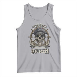 Funny Let The Pirate Shenanigans Begin Tank Top Vintage Captain Crossbones Freebooter TS11 Athletic Heather Print Your Wear