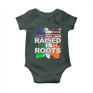 Irish American Baby Onesie American Raised Irish Roots St Patrick's Day TS11 Print Your Wear