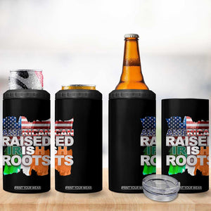Irish American 4 in 1 Can Cooler Tumbler American Raised Irish Roots St Patrick's Day TS11 Print Your Wear