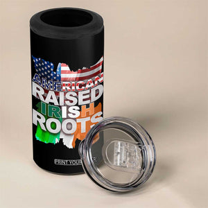 Irish American 4 in 1 Can Cooler Tumbler American Raised Irish Roots St Patrick's Day TS11 Print Your Wear
