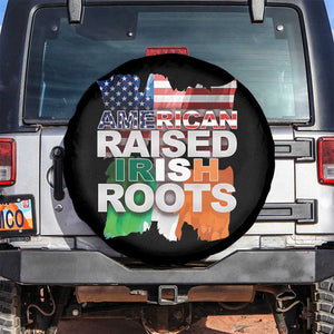 Irish American Spare Tire Cover American Raised Irish Roots St Patrick's Day TS11 No hole Black Print Your Wear