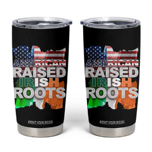 Irish American Tumbler Cup American Raised Irish Roots St Patrick's Day TS11 Black Print Your Wear
