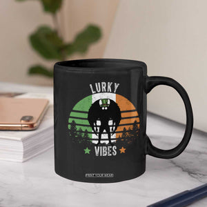 Funny St Patrick's Day Mothman Coffee Mug Lurky Vibes Shamrock Retro Ireland Flag TS11 Print Your Wear