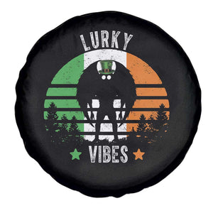 Funny St Patrick's Day Mothman Spare Tire Cover Lurky Vibes Shamrock Retro Ireland Flag TS11 Print Your Wear