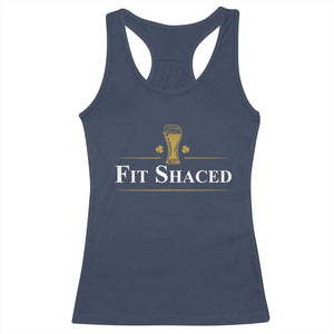 Funny St Patrick's Day Irish Beer Drinking Racerback Tank Top Fit Shaced Shamrock TS11 Navy Print Your Wear