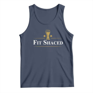 Funny St Patrick's Day Irish Beer Drinking Tank Top Fit Shaced Shamrock TS11 Navy Print Your Wear