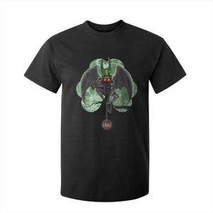 Funny St Patrick's Day Mothman Cryptid Creature Shamrock T Shirt For Kid TS11 Black Print Your Wear
