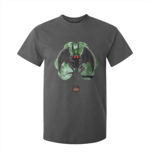Funny St Patrick's Day Mothman Cryptid Creature Shamrock T Shirt For Kid TS11 Dark Heather Print Your Wear