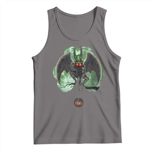 Funny St Patrick's Day Mothman Cryptid Creature Shamrock Tank Top TS11 Deep Heather Print Your Wear