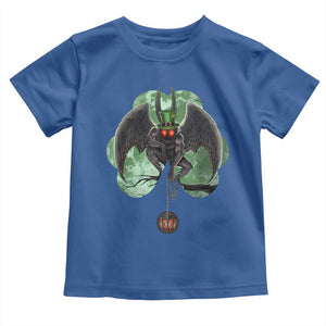 Funny St Patrick's Day Mothman Cryptid Creature Shamrock Toddler T Shirt TS11 Royal Blue Print Your Wear