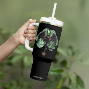 Funny St Patrick's Day Mothman Cryptid Creature Shamrock Tumbler With Handle TS11 Print Your Wear