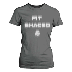 Funny Irish Beer Drinking St Patrick's Day Fit Shaced T Shirt For Women Shamrock TS11 Dark Heather Print Your Wear
