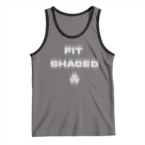 Funny Irish Beer Drinking St Patrick's Day Fit Shaced Tank Top Shamrock TS11 Deep Heather Black Print Your Wear