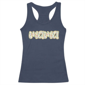 Autism Mama Racerback Tank Top Autism Awareness Mental Health Puzzle Glitter Print TS11 Navy Print Your Wear