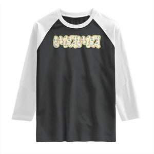 Autism Mama Raglan Shirt Autism Awareness Mental Health Puzzle Glitter Print TS11 Black White Print Your Wear