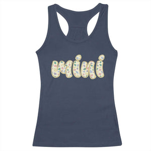 Autism Mini Racerback Tank Top Autism Awareness Mental Health Puzzle Glitter Print TS11 Navy Print Your Wear