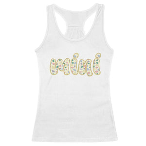 Autism Mini Racerback Tank Top Autism Awareness Mental Health Puzzle Glitter Print TS11 White Print Your Wear