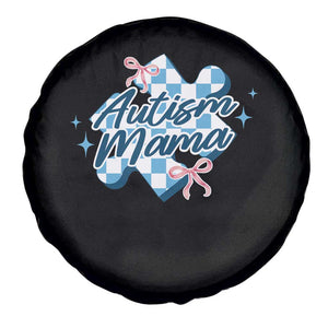 Autism Mama Coquette Puzzle Piece Pink Bow Spare Tire Cover TS11 Print Your Wear