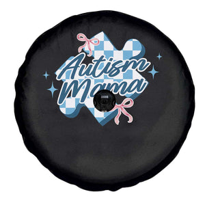 Autism Mama Coquette Puzzle Piece Pink Bow Spare Tire Cover TS11 Print Your Wear