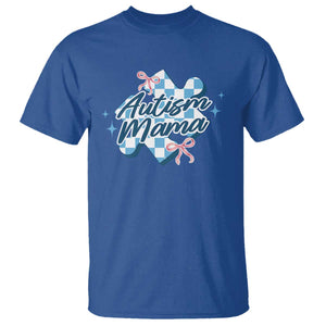 Autism Mama Coquette Puzzle Piece Pink Bow T Shirt TS11 Royal Blue Print Your Wear