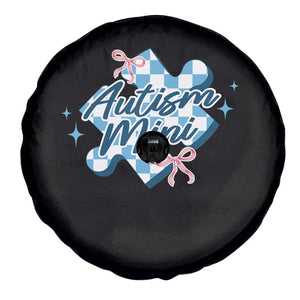 Autism Mini Coquette Puzzle Piece Pink Bow Spare Tire Cover TS11 Print Your Wear