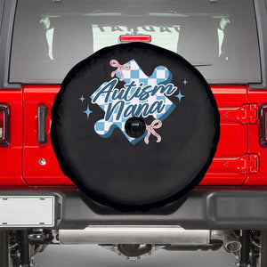 Autism Nana Coquette Puzzle Piece Pink Bow Spare Tire Cover TS11 Black Print Your Wear