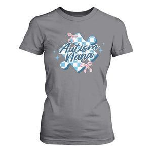 Autism Nana Coquette Puzzle Piece Pink Bow T Shirt For Women TS11 Charcoal Print Your Wear