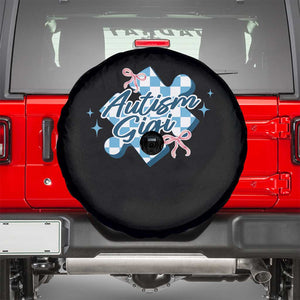 Autism Gigi Coquette Puzzle Piece Pink Bow Spare Tire Cover TS11 Black Print Your Wear