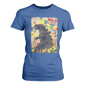 Funny Autism Awareness Japanese Giant Monster T Shirt For Women Colorful Puzzles TS11 Royal Blue Print Your Wear