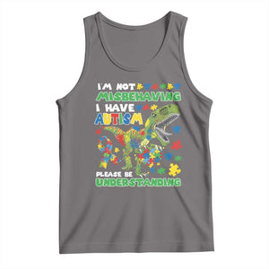 Funny Autism Awareness Dinosaur Tank Top I'm Not Misbehaving I Have Autism Please Be Understanding TS11 Deep Heather Print Your Wear