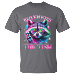 Funny Autism Awareness Racoon T Shirt Rizz Em With The Tism Meme Autistic TS11 Charcoal Print Your Wear