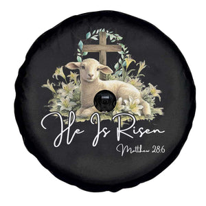 He Is Risen Spare Tire Cover Christian Religious Easter Day Bible Verse Sheep TS11 Print Your Wear