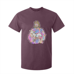 He Is Risen T Shirt For Kid Christian Religious Easter Day Bible Verse Sheep Glitter Print TS11 Maroon Print Your Wear