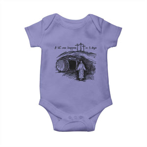 A Lot Can Happen In 3 Days Baby Onesie Easter Day Good Friday Religious Christian TS11 Violet Print Your Wear