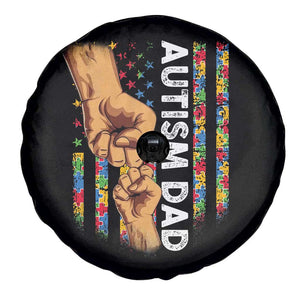 Autism Dad Awareness American Flag Fist Bump Spare Tire Cover TS11 Print Your Wear